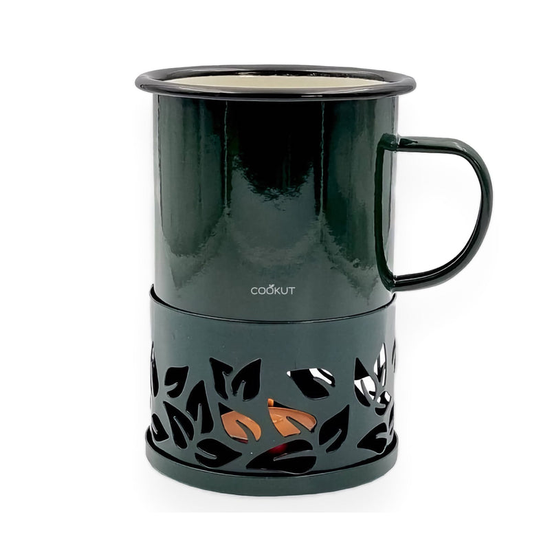 Cookut Sixtea white candle tea mug, fern
