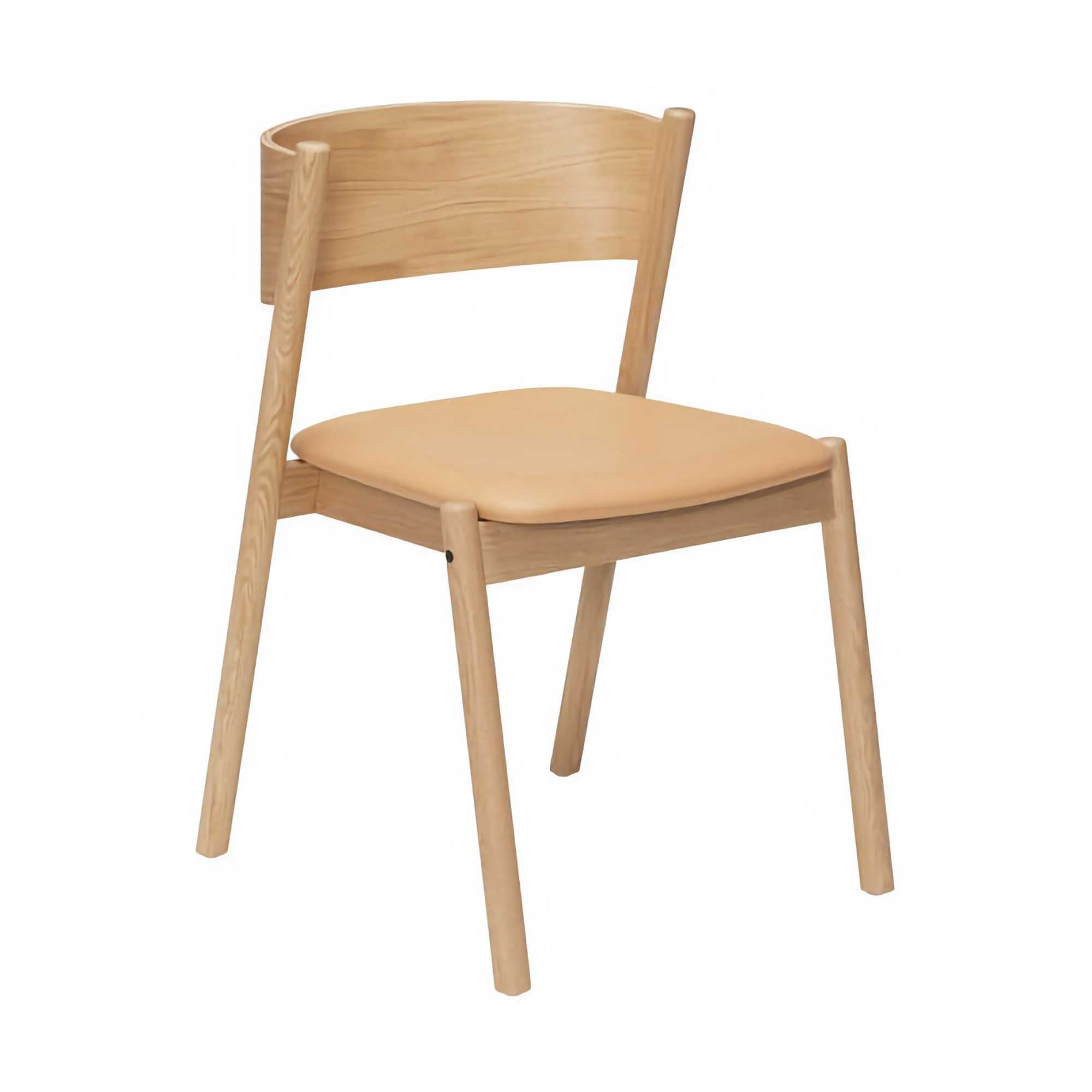 Hübsch Oblique Dining Chair Seat Natural
