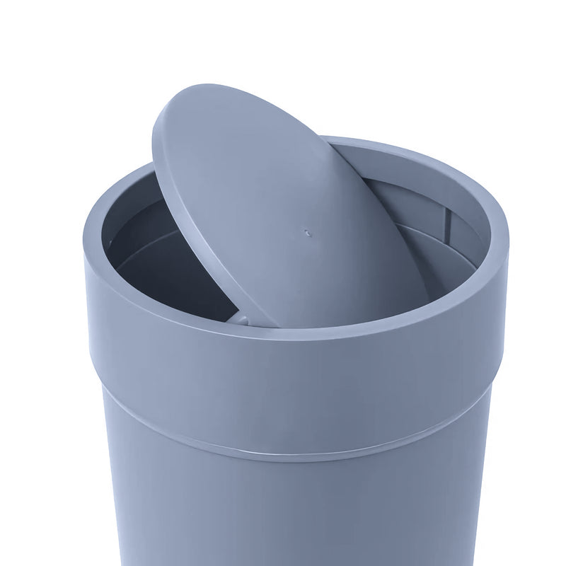 Umbra Touch Waste Can With Lid, Slate Blue