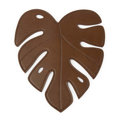 Zuny Leather decor, leaf brown