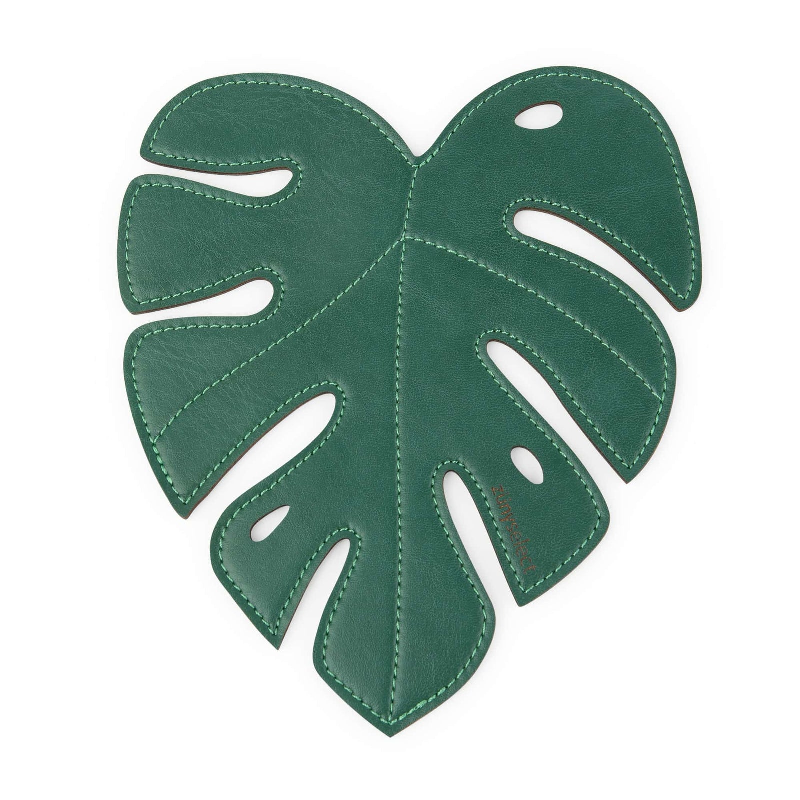 Zuny Leather decor, leaf dark green