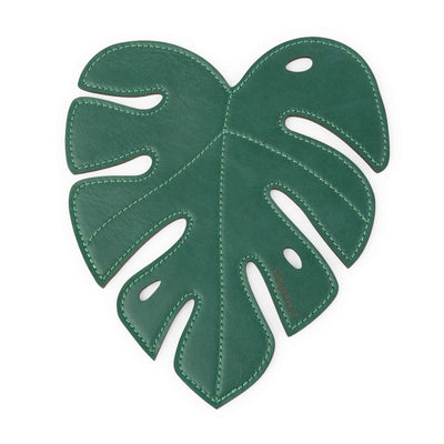 Zuny Leather decor, leaf dark green