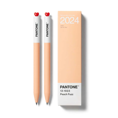 PANTONE® x Kaco gel ink pen set of 2, peach fuzz