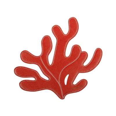 Zuny Leather decor, coral red