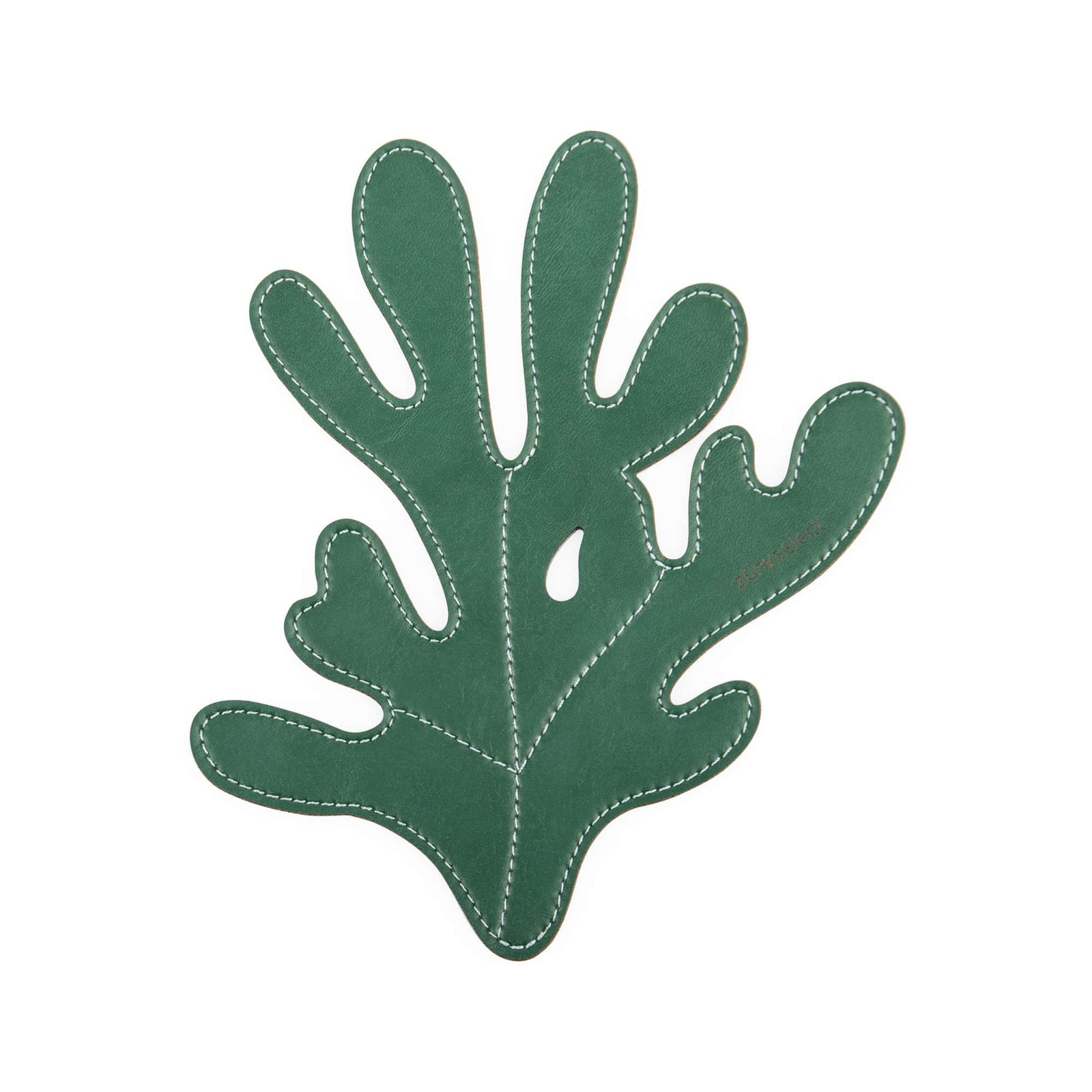 Zuny Leather decor, green seaweed