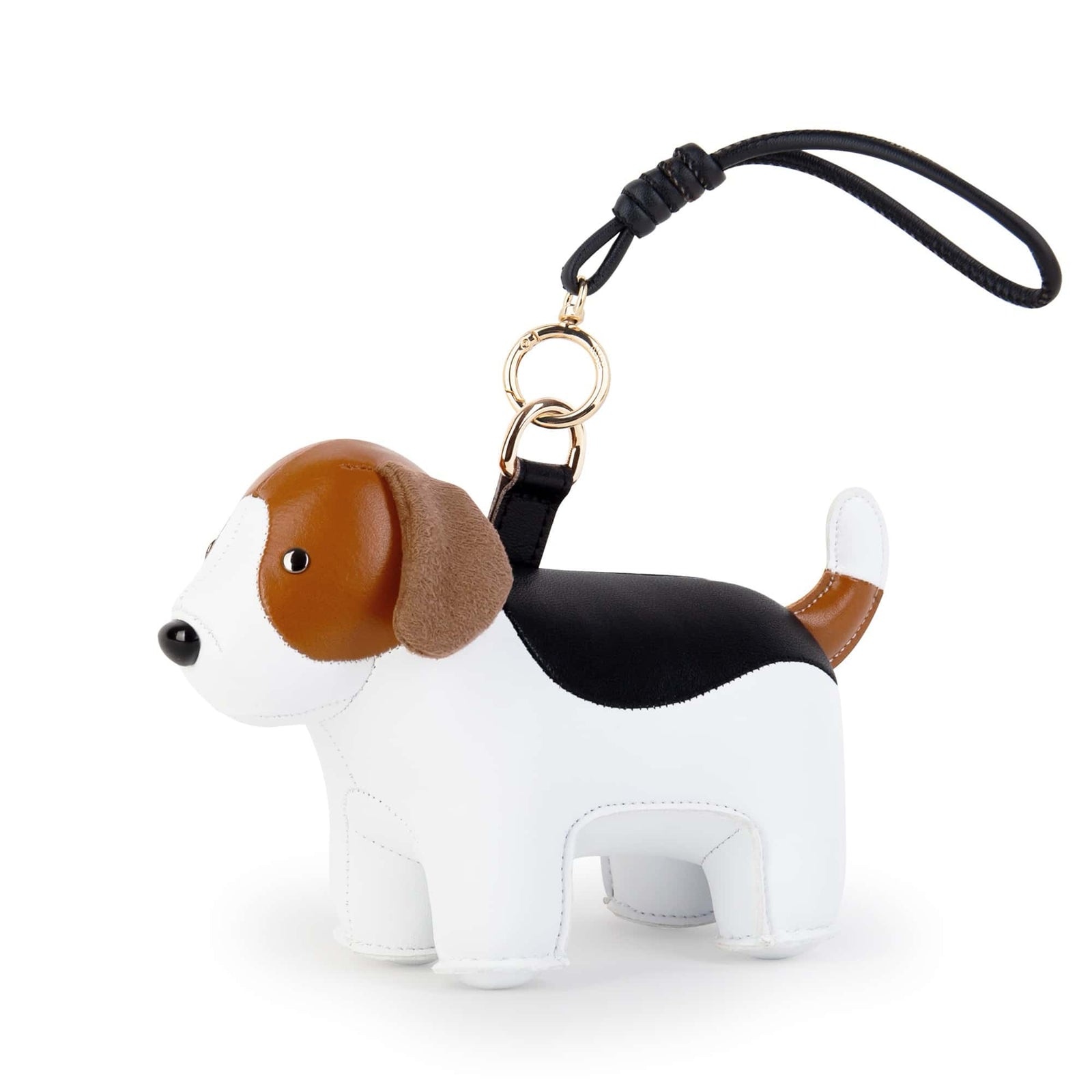 Zuny Beagle bag charm, tan/white