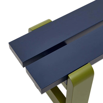 Hay Weekday bench, steel blue/olive
