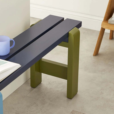 Hay Weekday bench, steel blue/olive