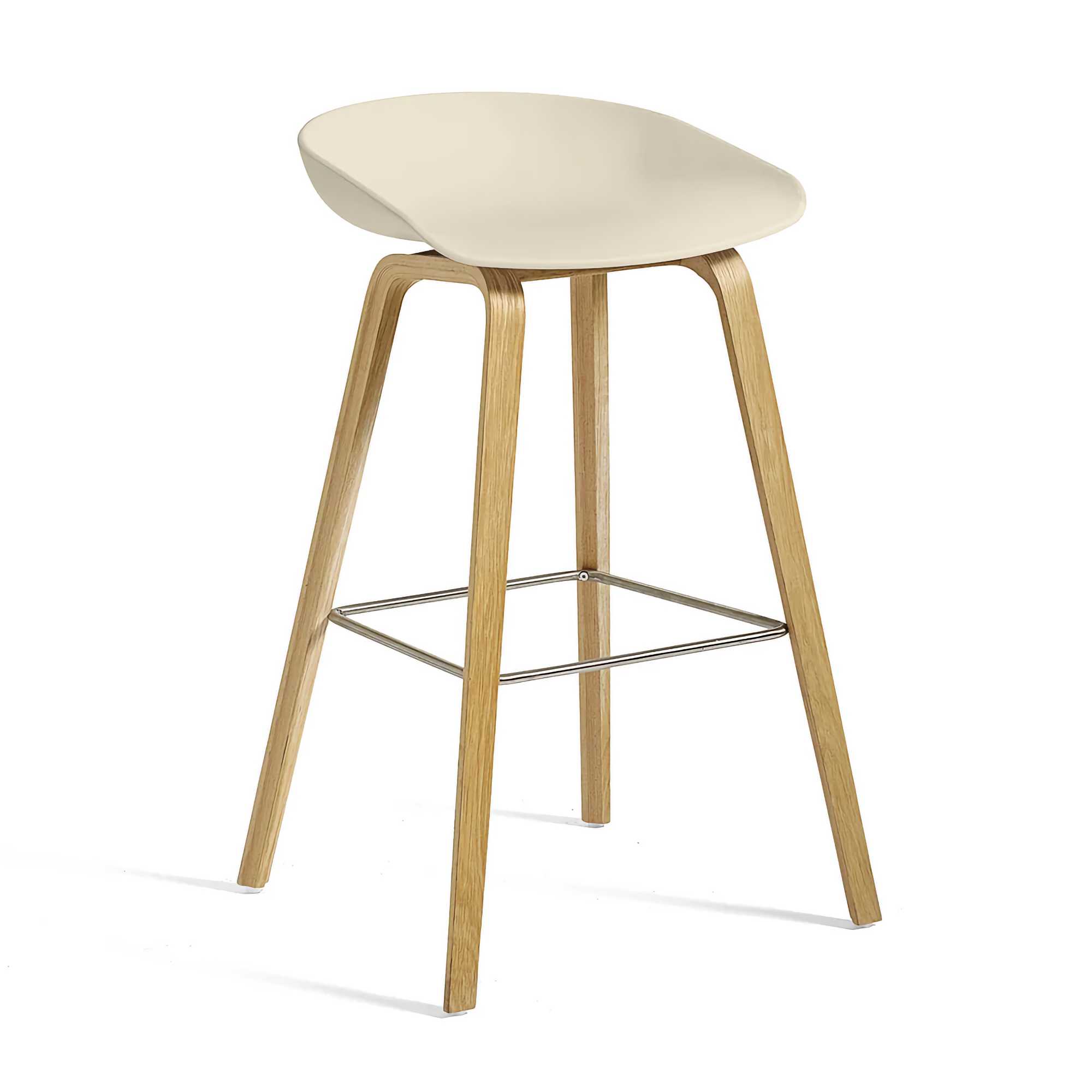 HAY AAS32 counter stool water-based lacquered oak, Melange Cream