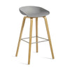 HAY AAS32 LOW (75cm) Bar Stool, Concrete Grey 2.0/Water-based Lacquered Oak