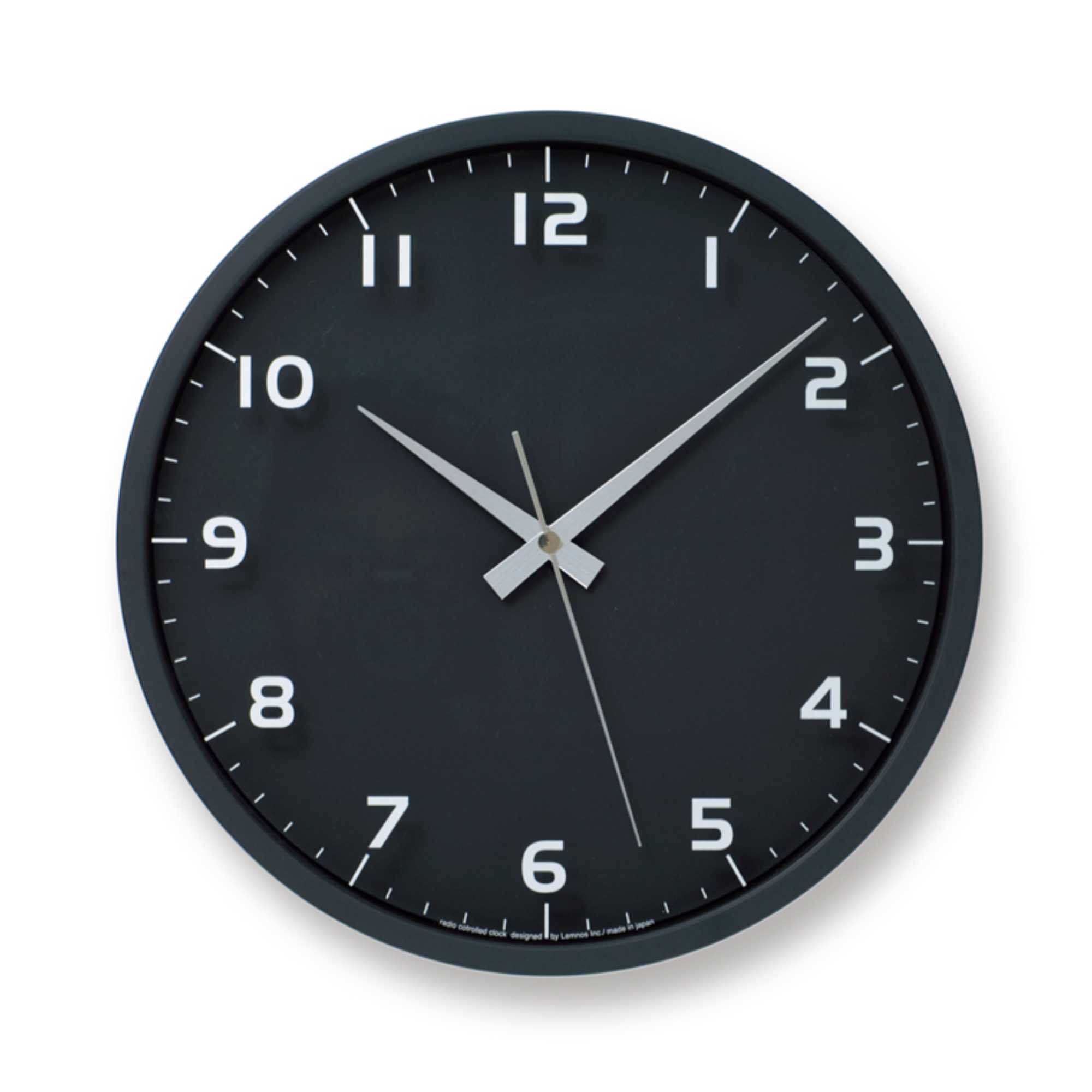 Lemnos Nine clock, black