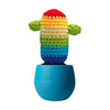 Mustard Crochet Cactus DIY Crochet Kit, rainbow