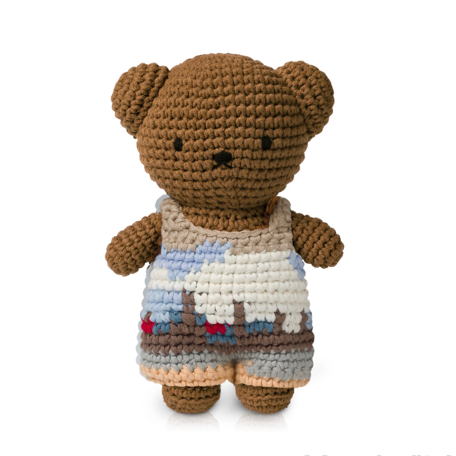 Just Dutch Boris crochet doll, view of delft overall