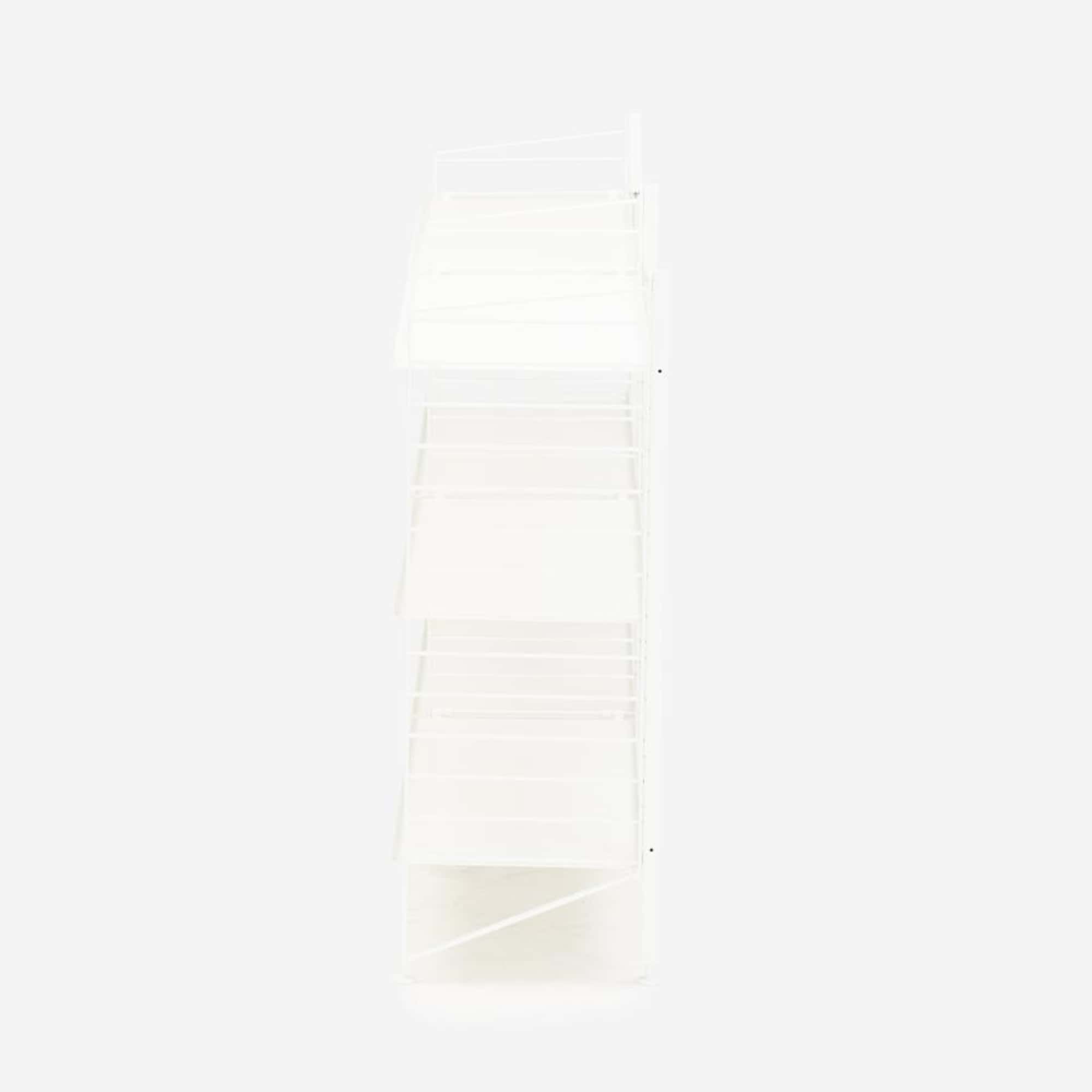 String Freestanding Shelf, 160cm Wide, White/White