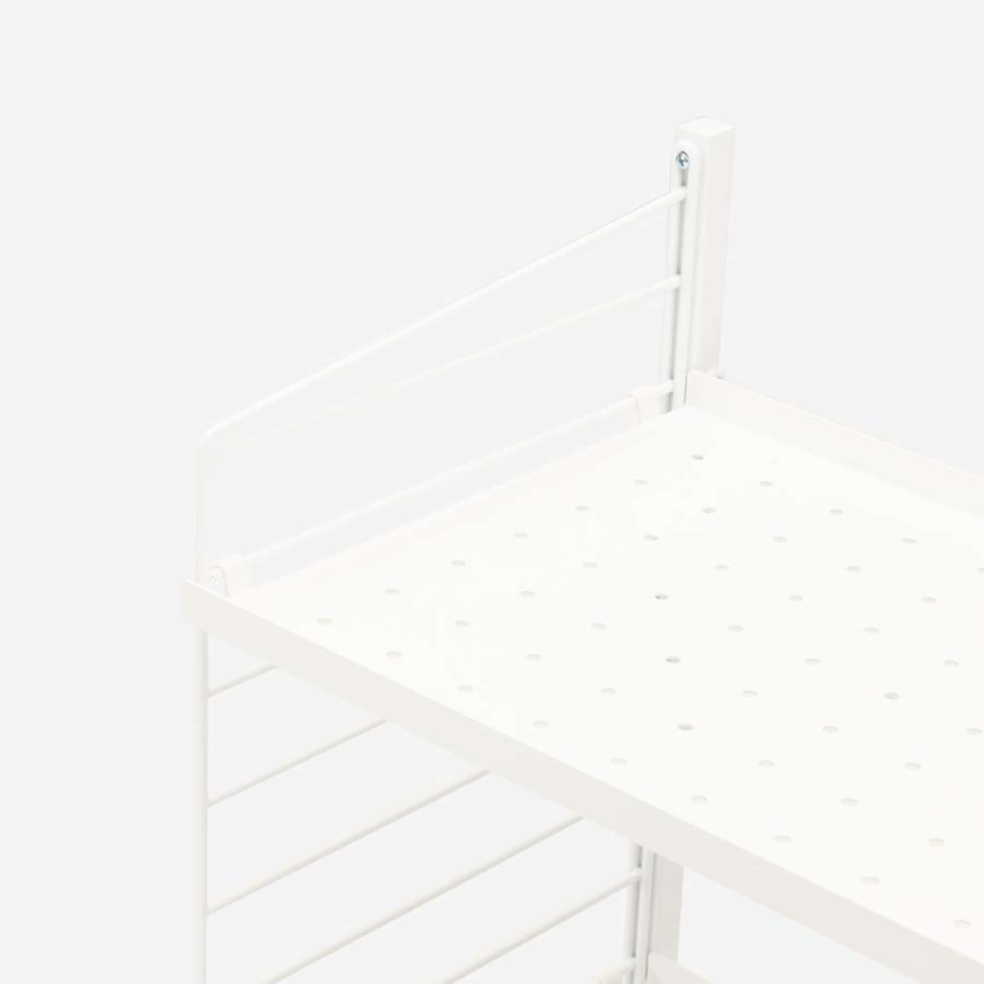 String Freestanding Shelf, 160cm Wide, White/White