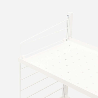 String Freestanding Shelf, 160cm Wide, White/White