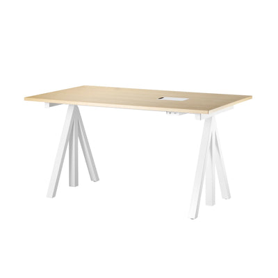 STRING WORKS Height-adjustable Work Desk (W180xD90) , Ash/White