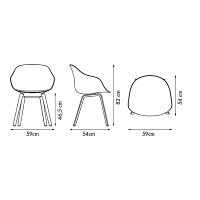 Hay AAC222 chair, melange cream 2.0/ oak