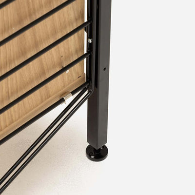 String Freestanding Shelf Cabinet, 140cm Wide, Oak/Black