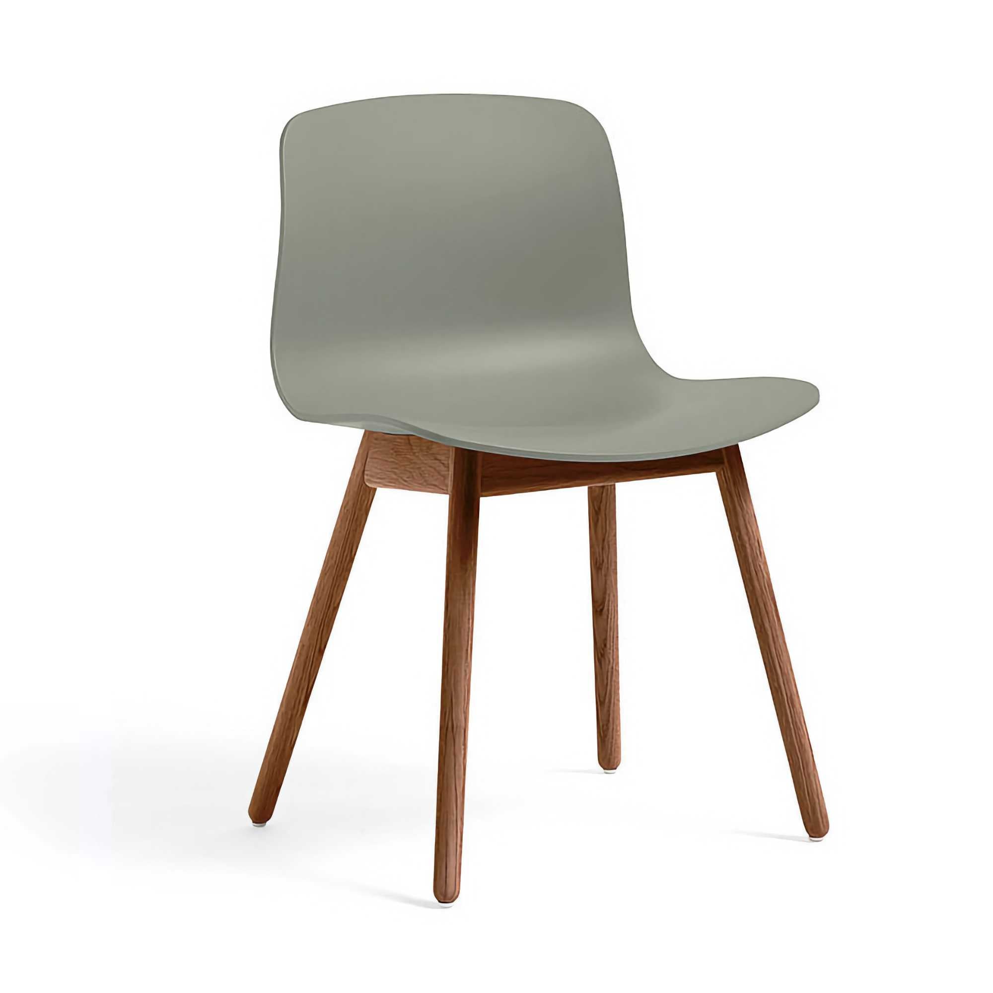 Hay AAC 12 Chair, Dusty Green/Lacquered Solid Walnut
