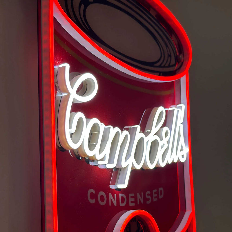 Andy Warhol Yellowpop Campbell's Neon LED Wall Mounted Sign