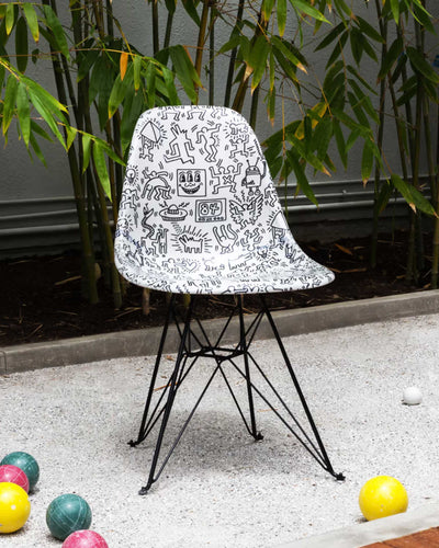 Keith Haring Case Study® Furniture Side Shell Eiffel Chair , Faces