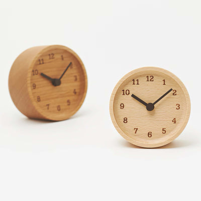 Lemnos MUKU desk clock, alder