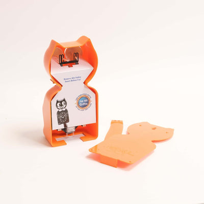 refurbished | Kit-Cat Klock wall clock, orange harvest male
