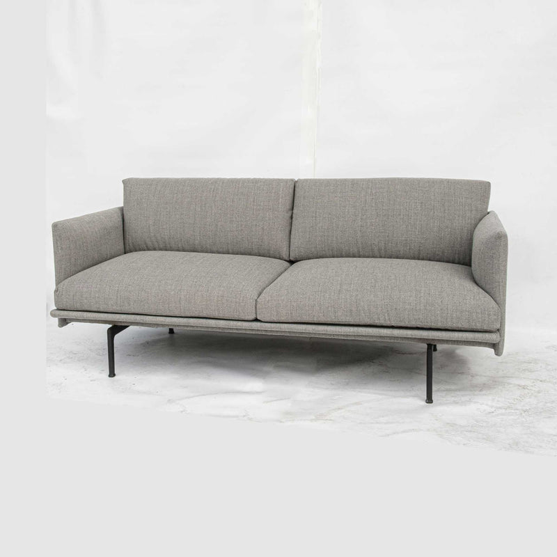 ex-display | Muuto Outline Sofa 3-Seater (w220xd84xh71cm), Fiord151/Black
