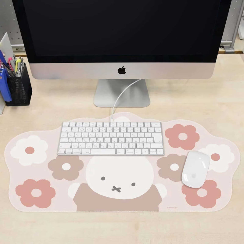 Miffy Flower Desk Mat , Pink