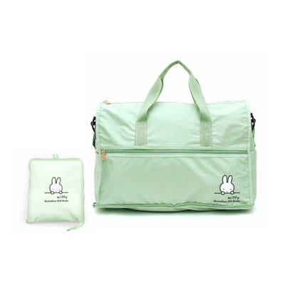 Miffy x Hapitas foldable boston bag 23L, mint