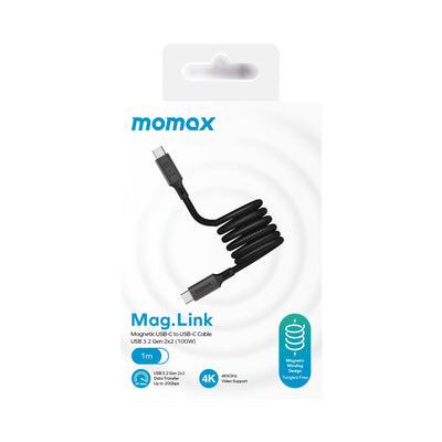 Momax Mag.Link Magnetic USB-C to USB-C Cable 100W USB 3.2 Gen 2x2 1M