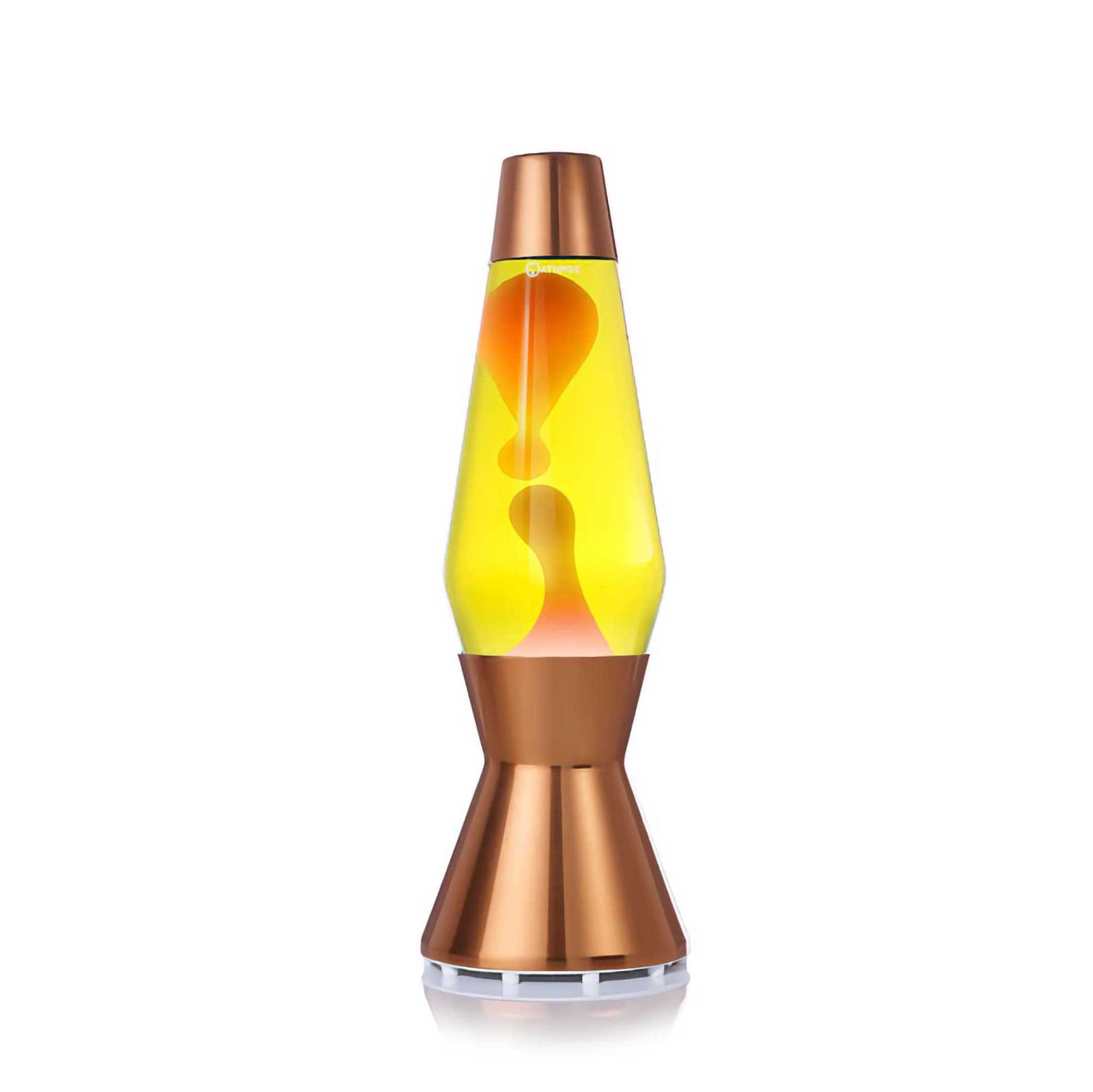 Mathmos Astro Copper lava lamp, yellow/orange