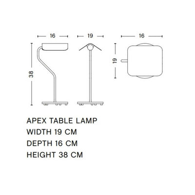 Hay Apex table lamp, oyster white