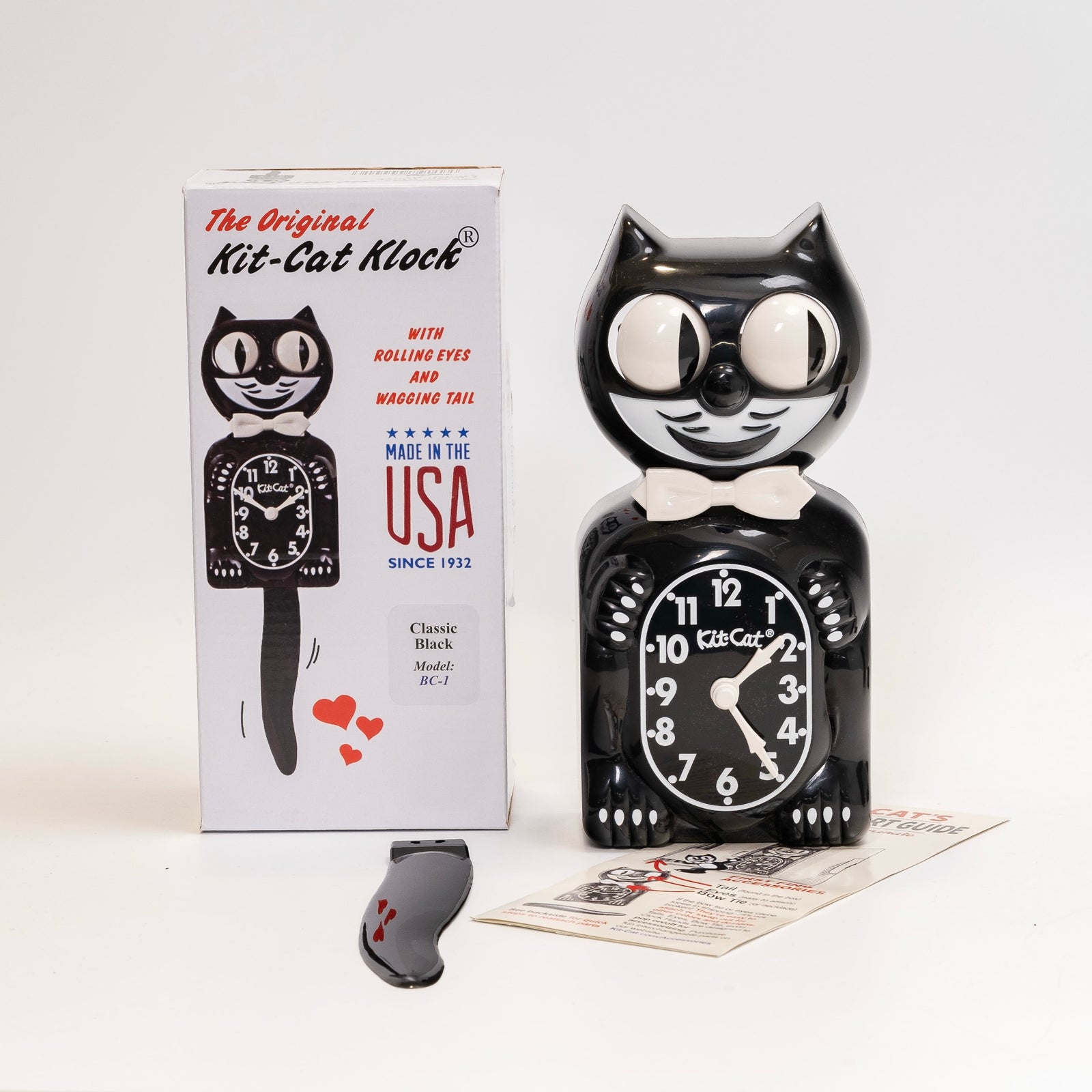 refurbished | Kit-Cat Klock wall clock, black