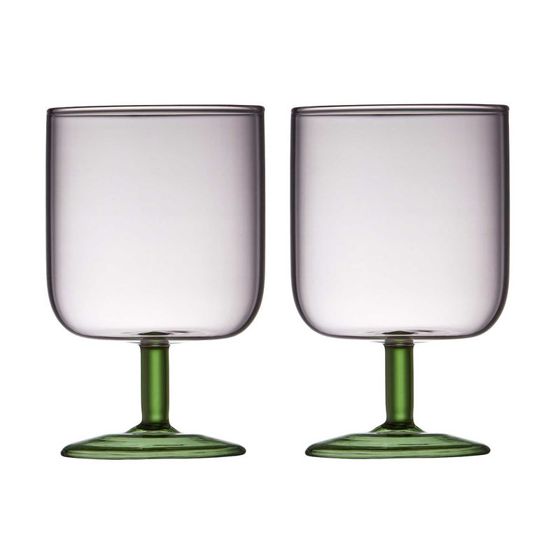 Lyngby Glas Torino Wine glass 2 pcs, pink green