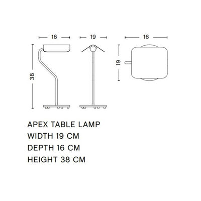 Hay Apex table lamp, emerald green