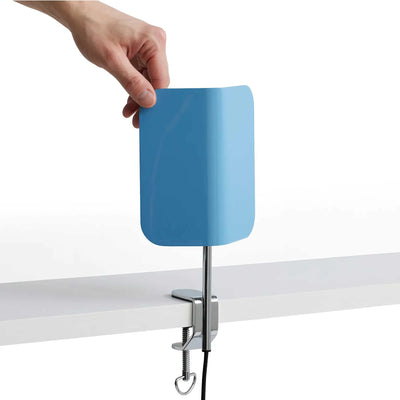 Hay Apex clip lamp, pastel blue