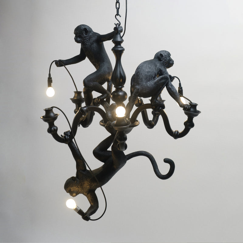 refurbished | Seletti Monkey Chandelier, black