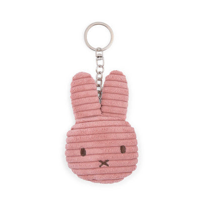 Miffy ECO Corduroy flat keychain, dusty rose