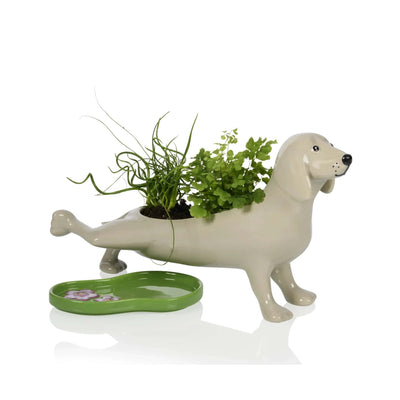 Bitten Peeing Dog planter