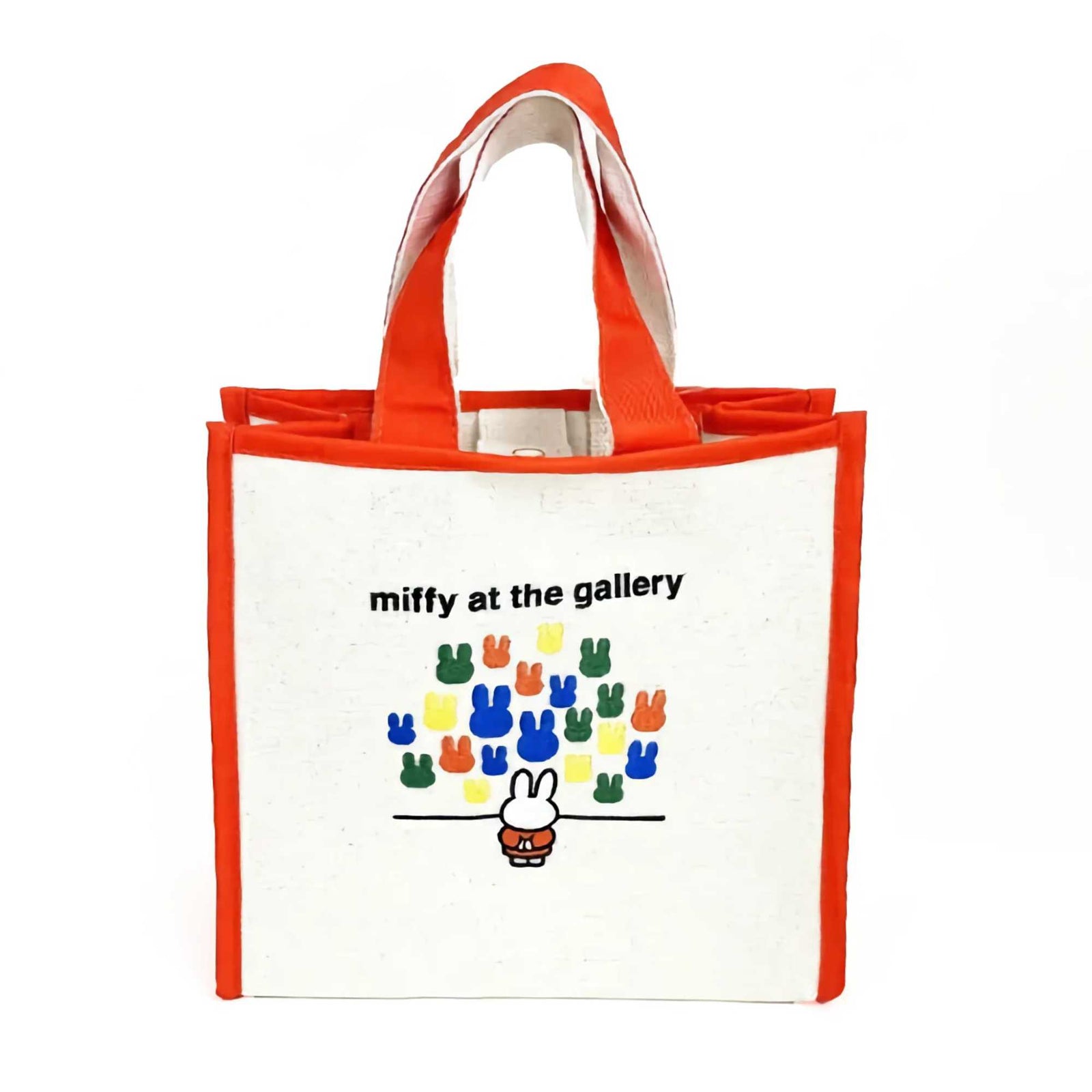 Miffy embroidery tote bag, miffy at the gallery