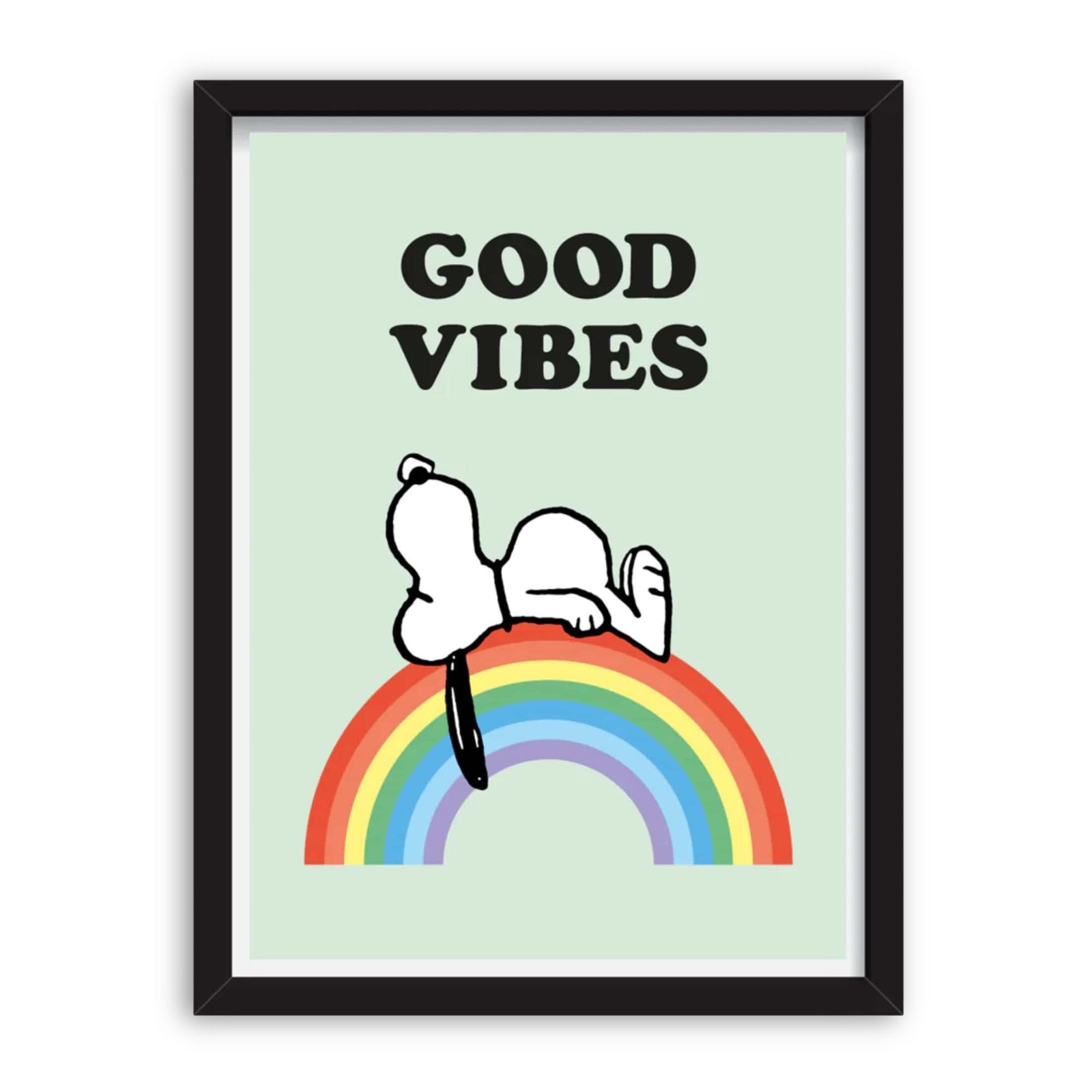 Magpie x Peanuts Art Edition A3 framed print, good vibes