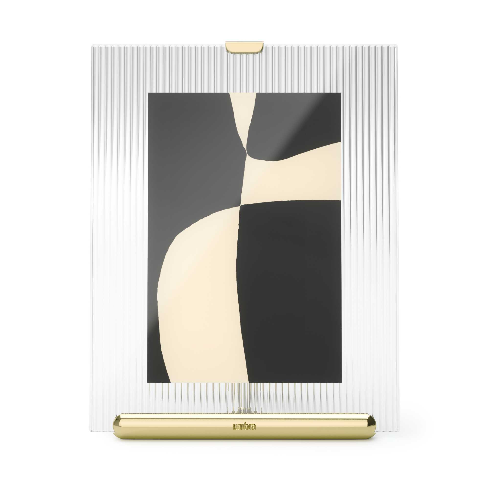 Umbra Flute Picture Frame 4x6, brass