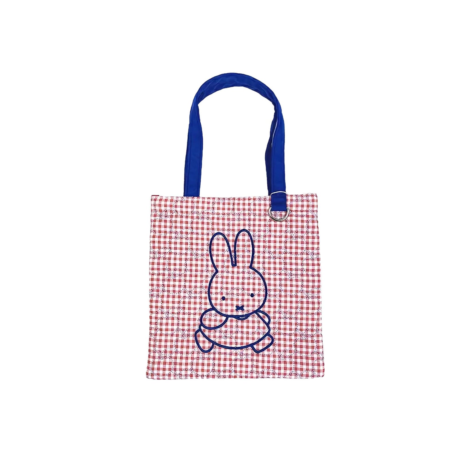 Miffy GinghamPop quilted mini tote, red