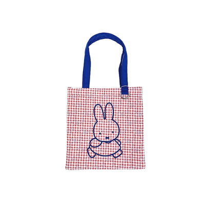 Miffy GinghamPop quilted mini tote, red