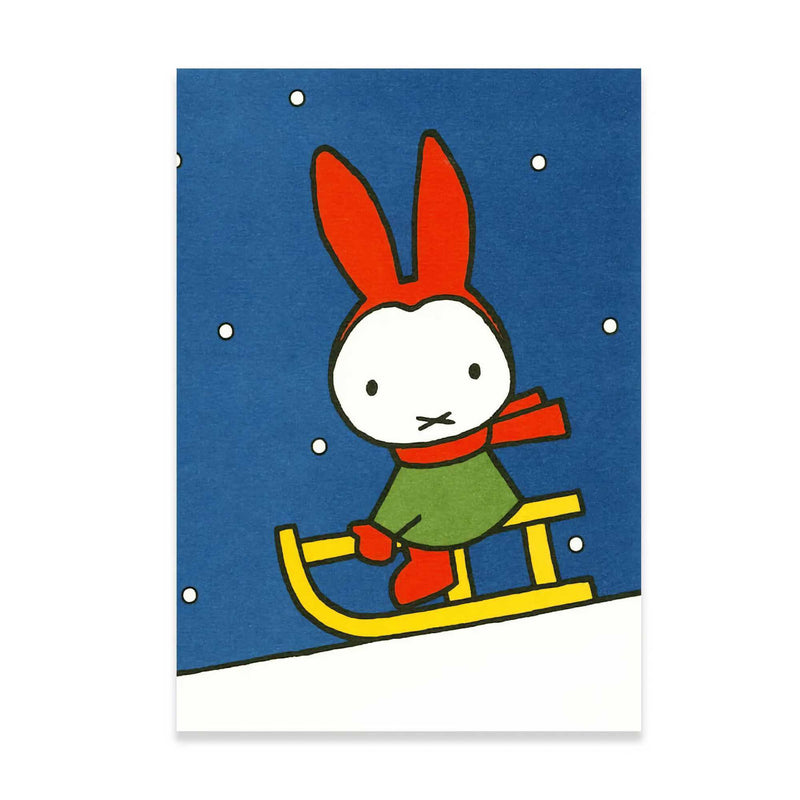 Miffy Sledge Christmas Card