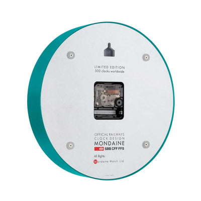 Mondaine wall clock ø25, transformative teal limited edition