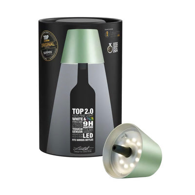 Sompex Top 2.0 rechargeable bottle light, metallic green
