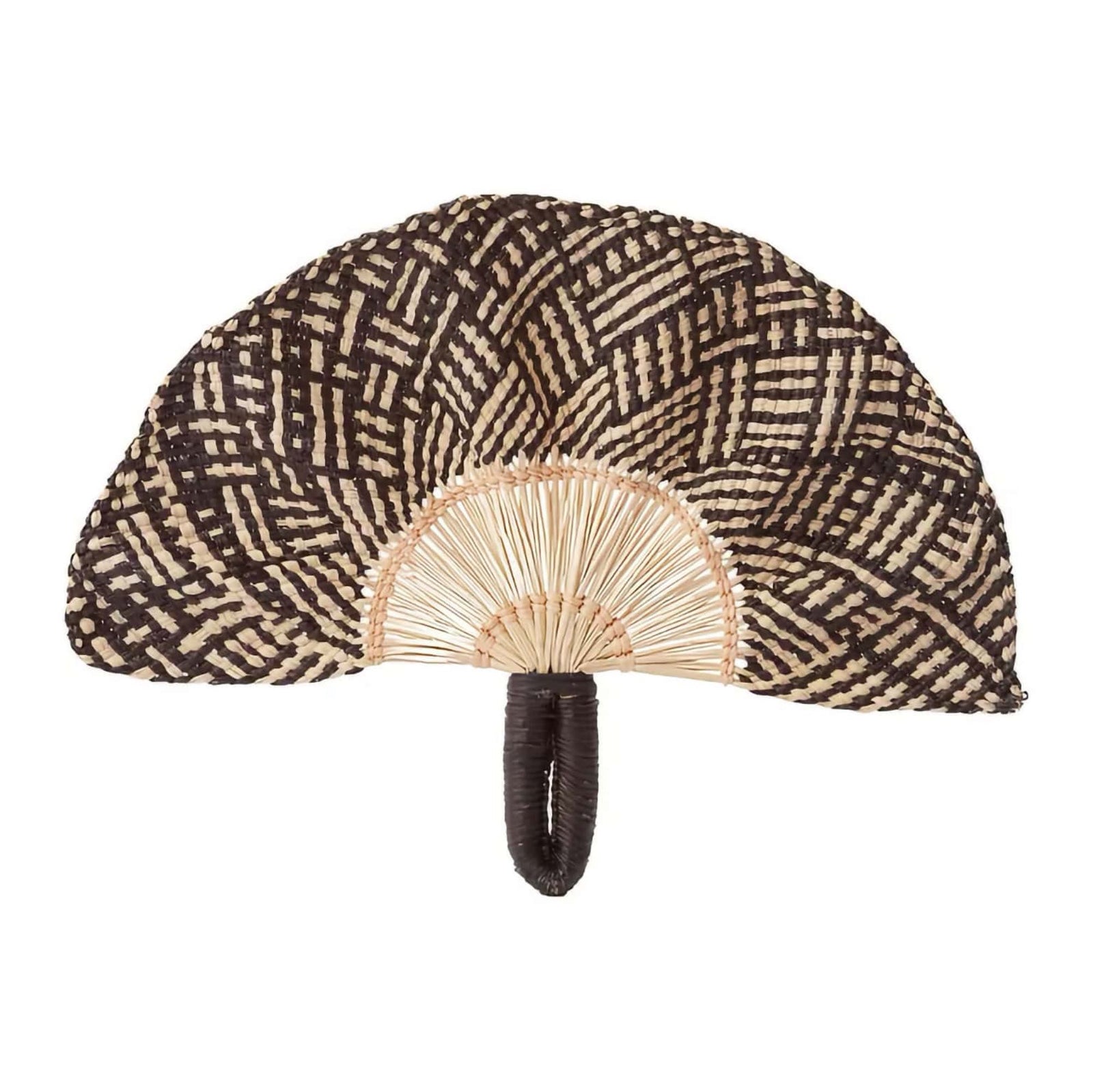 Coro Cora Toquilla Frilly hand fan, navy